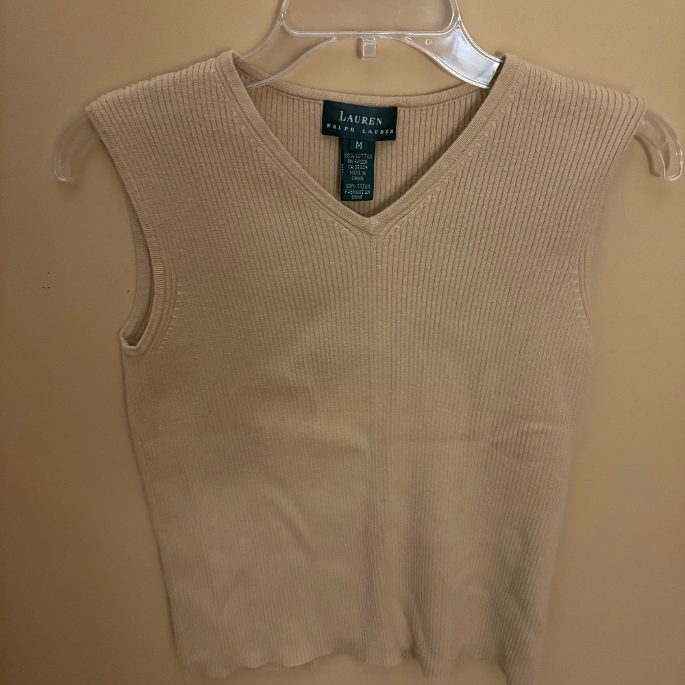 LAST CALL Ralph Lauren sweater vest  100% cotton